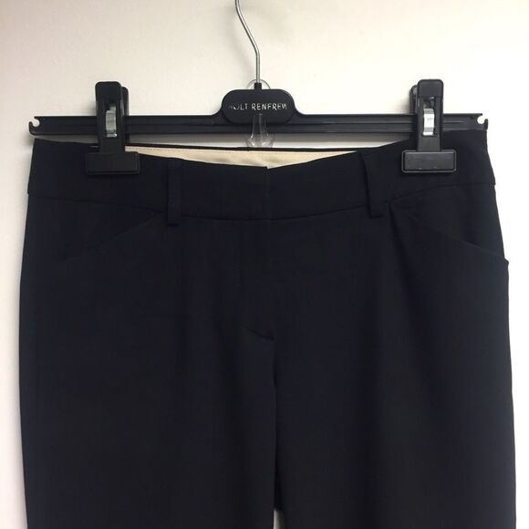 THEORY Max C Tailor Boot Cut Flare Dress Pants Black 0 - Picture 4 of 7